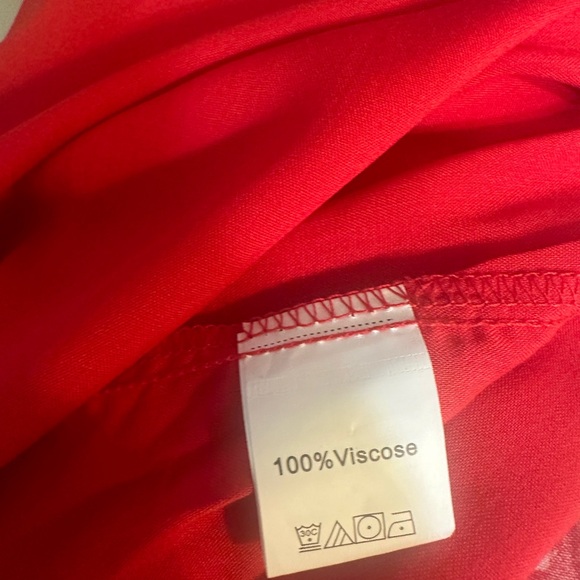 Kirundo Women’s Red Embroidered V-Neck Summer Mini Boho Lined Dress Size Small - Picture 8 of 8